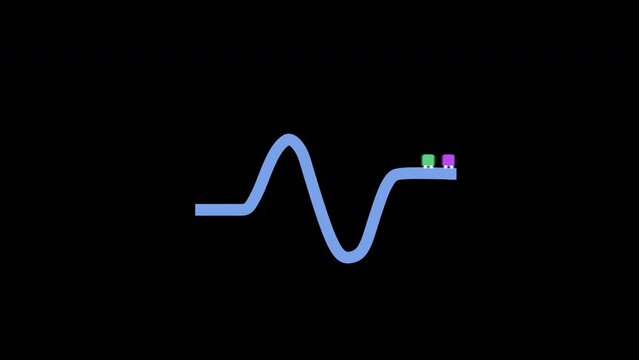 rollercoaster icon loop Animation video transparent background with alpha channel