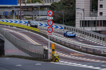 赤坂の青山通りと赤坂見附の風景