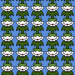 Obraz premium seamless pattern of frog animal cartoon