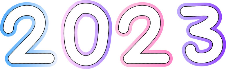 Obraz premium number 2023 decoration