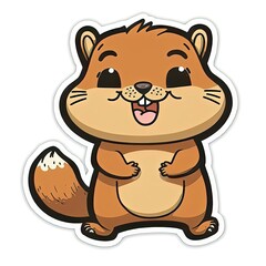 Obraz premium isolated kitten sticker a unique touch for your nature-themed room generative ai