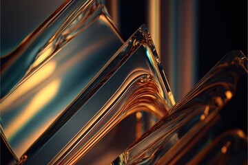 crystal clear shiny glass wallpaper with reflector effect generative ai