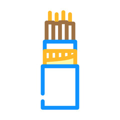 halogen free flame retardant cable color icon vector illustration - obrazy, fototapety, plakaty