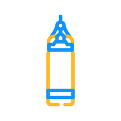 punching bag fitness sport color icon vector illustration