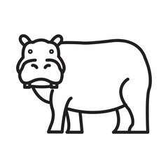 HIPPOPOTAMUS design vector icon