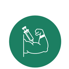 Steroids for biceps Vector Icon

