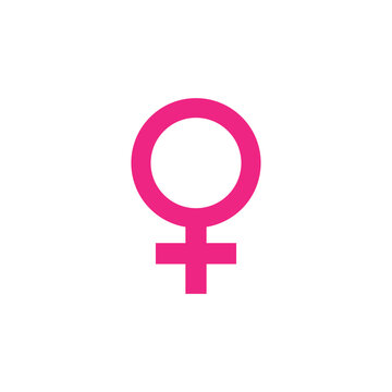 Female gender symbol vector icon