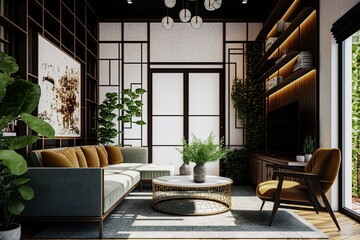 Modern and premium interior space; Da Nang, Vietnam; October 3rd, 2021. Generative AI