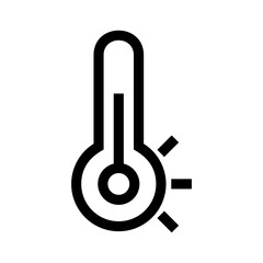 temperature icon or logo isolated sign symbol vector illustration - high quality black style vector icons