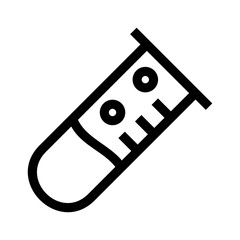 test tube icon or logo isolated sign symbol vector illustration - high quality black style vector icons