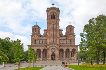 Fototapeta na wymiar Saint Mark's Church in Belgrade