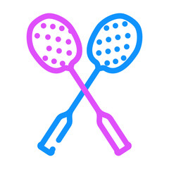 competition badminton color icon vector illustration