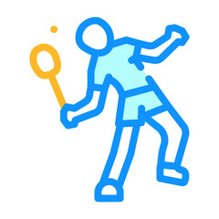game badminton color icon vector illustration