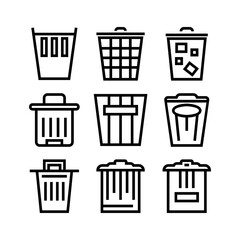 trash icon or logo isolated sign symbol vector illustration - high quality black style vector icons