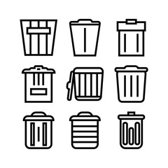 trash icon or logo isolated sign symbol vector illustration - high quality black style vector icons