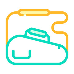 bag badminton color icon vector illustration