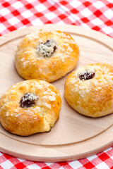 Czech wedding pies filled with plum jam