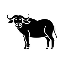 Solid BUFFALO design vector icon