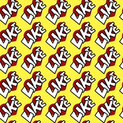 seamless pattern of text LIKE