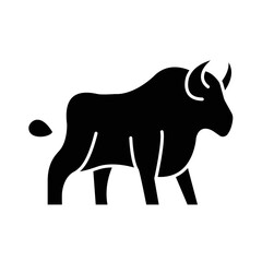 Solid BULL design vector icon
