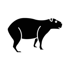 Solid CAPIBARA design vector icon