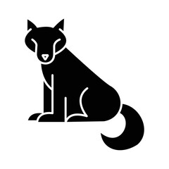 Solid FOX design vector icon
