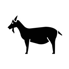 Solid GOAT design vector icon