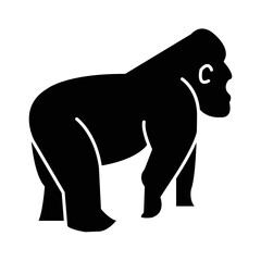 Solid GORILLA design vector icon