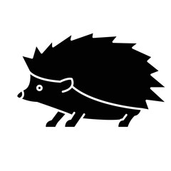 Solid HEDGEHOG design vector icon