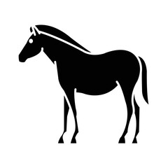 Solid HORSE design vector icon