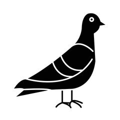Solid PIGEON design vector icon