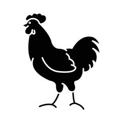 Solid ROOSTER design vector icon