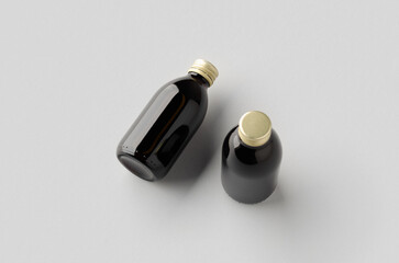 Cold brew coffee glass bottle mockup..