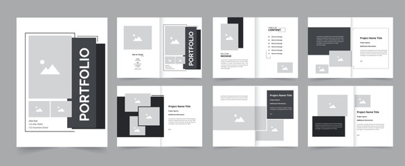 Architecture portfolio interior or real estate portfolio, portfolio design 