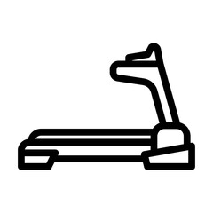 treadmill fitness sport line icon vector illustration