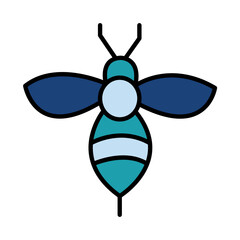 Filled Line BEE design vector icon