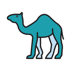 Filled Line CAMEL design vector icon