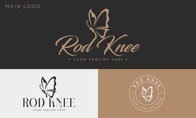 Beauty Butterfly logo. Luxury line logotype design. Universal premium butterfly symbol logotype.