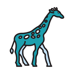 Filled Line GIRRAFE design vector icon