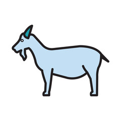 Filled Line GOAT design vector icon