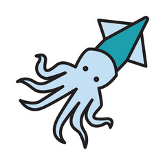 Filled Line SQUID design vector icon