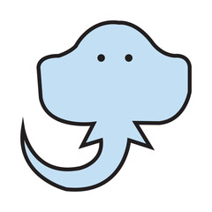 Filled Line STINGRAY design vector icon