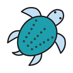Filled Line TURTLE design vector icon
