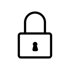lock icon on black button
