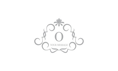 Gentle elegant monogram for cards, invitations, menus, labels with the initial letter O. Graphic design for pages, business signs, boutiques, cafes, hotels. Classic wedding invitation design elements.