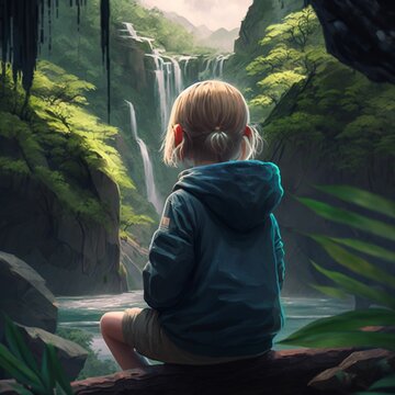 Child in the forest