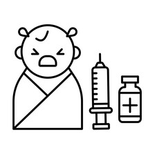 Baby vaccination Vector Icon

