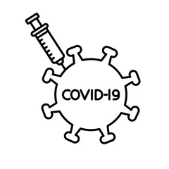 Covid vaccination Vector Icon

