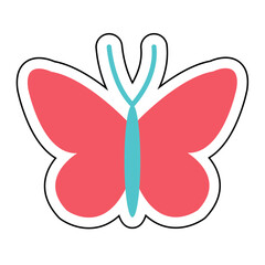 Sticker BUTTERFLY design vector icon
