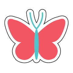 Sticker BUTTERFLY design vector icon